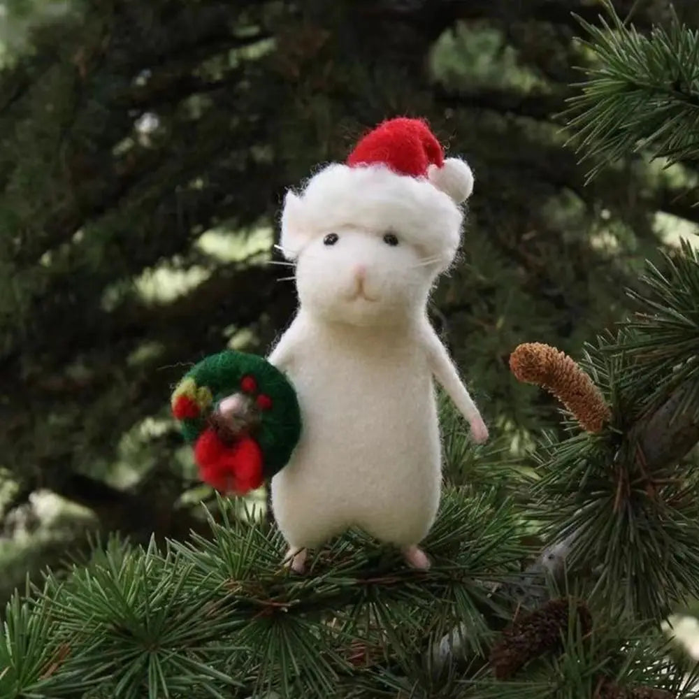 Felted Mini Mice Ornaments